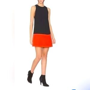 Alice + Olivia Dorma Colorblock Shift
Dress Black Poppy A Line Mini Dress XS